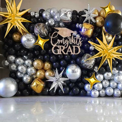 SONICEBUY close-up of gold four-point star balloon for photo booth