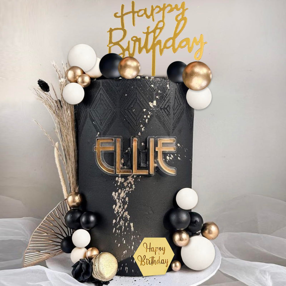 SONICEBUY white balls cake toppers create clean, modern cake accents.