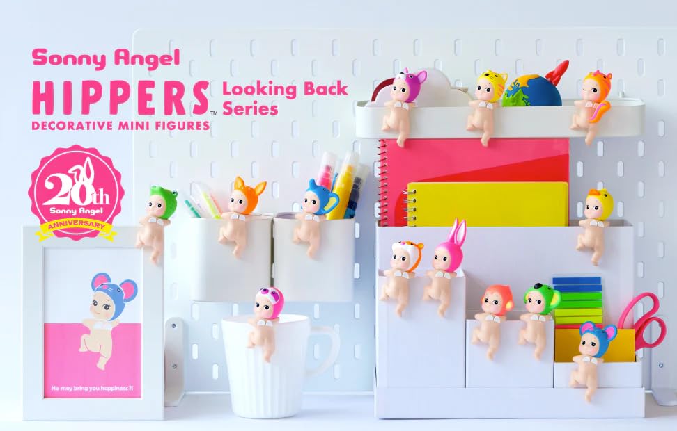 Sonny Angel Hippers with adhesive tape for easy laptop decoration.