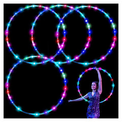 SONSA 4-pack LED hoops folded for easy transport and travel.