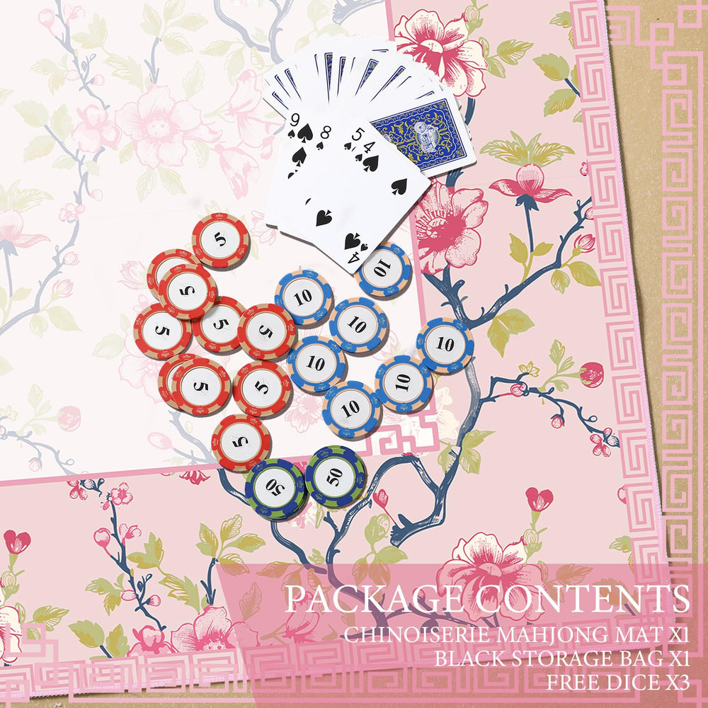 Sonwyoung chinoiserie design in pink and white adds elegant room decor.