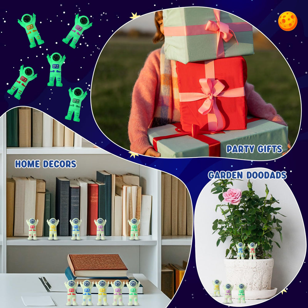 Sonwyoung glow-in-the-dark astronaut figurine in purple makes Easter egg fillers more fun.