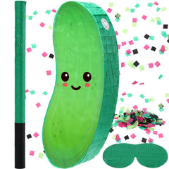 Sonwyoung pickle pinata with bat, ideal for a playful piñata activity at kids' party