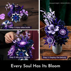 SOOLIO Adjustable stems and removable petals enable customize bouquet shaping.