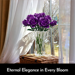 SOOLIO rose bouquet petal-detail emphasizes lifelike texture for display