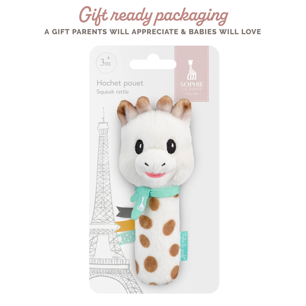 Sophie la girafe Sweetie Pouet Rattle texture detail, ultra-soft fabric for gentle play