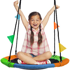 Sorbus saucer tree swing seat 24in provides safe outdoor fun for kids.