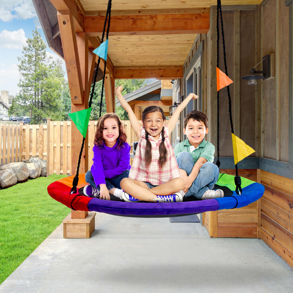 Sorbus steel-tube frame provides sturdy support during playtime