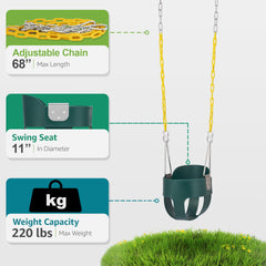 Sorbus coated chains ensure durability and easy installation for swing sets