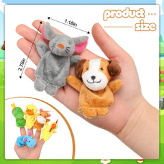 Sosation 19-animal puppets closeup shows colorful plush characters