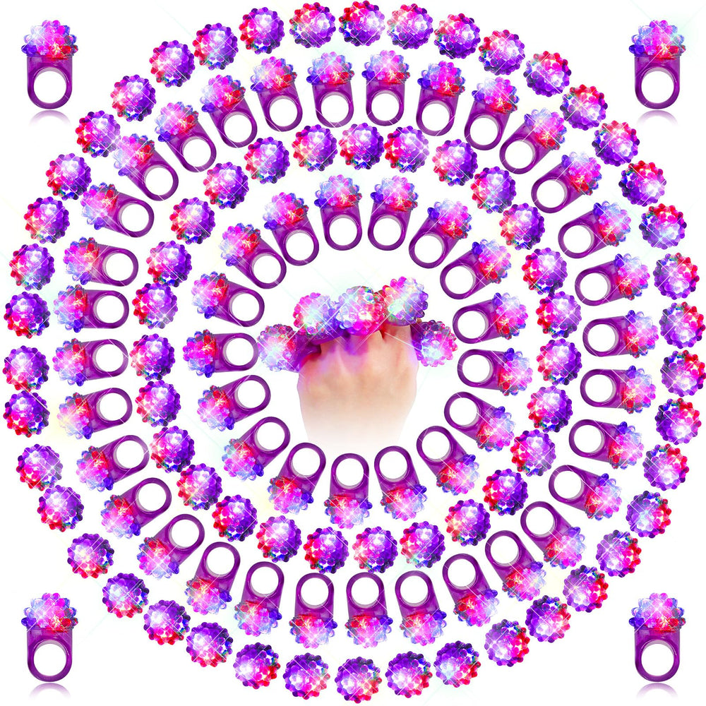 Sosation Mardi Gras light-up ring in purple flashing mode, ideal for parades and party favors.