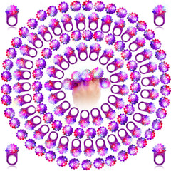 Sosation Mardi Gras light-up ring in purple flashing mode, ideal for parades and party favors.