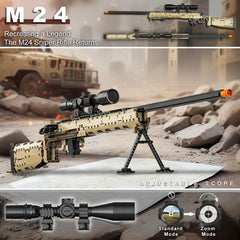 Sosuy M24 shootable plastic bullets included for safe practice.