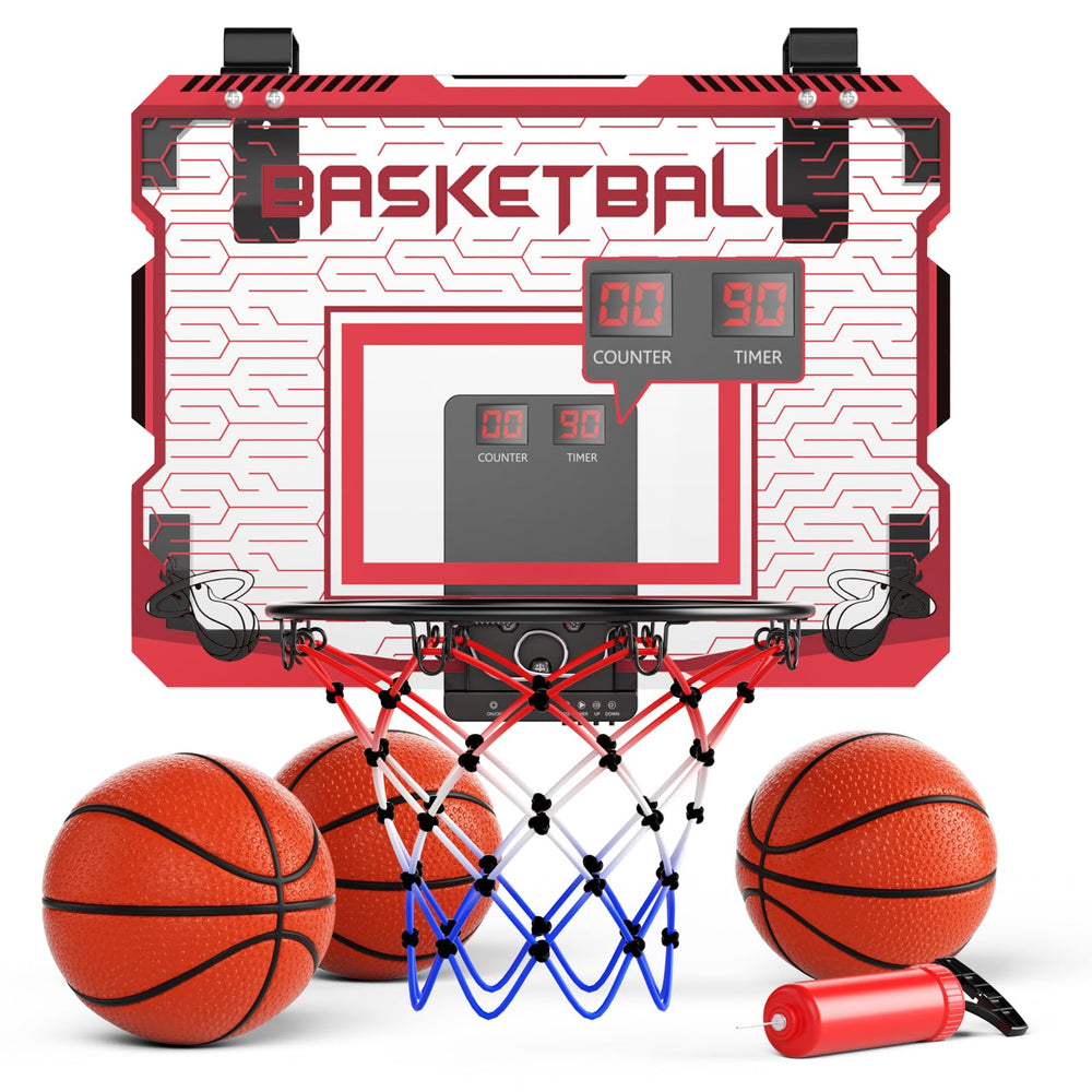 SOTAONE over-the-door hoop with LED lights for engaging play