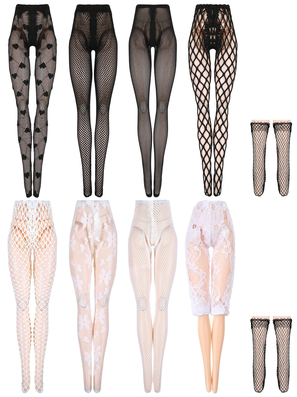Sotiff doll lace stockings mesh style in colorful set enhances outfits and DIY play.