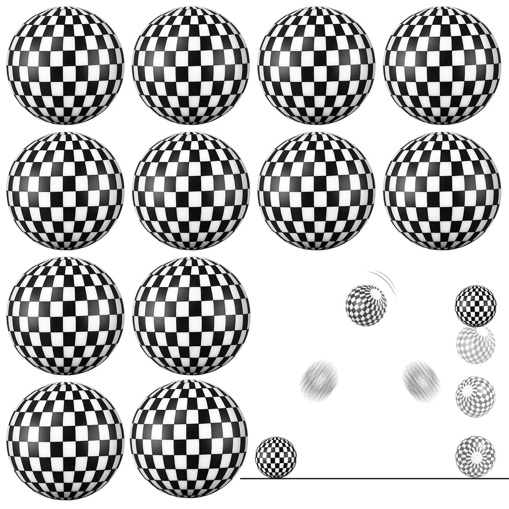 Sotiff race car bouncy ball with checkered design for party favors