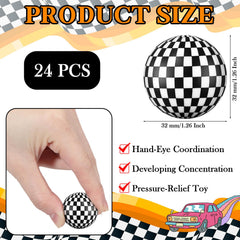 Sotiff checkered race car ball suitable as classroom prize and toy