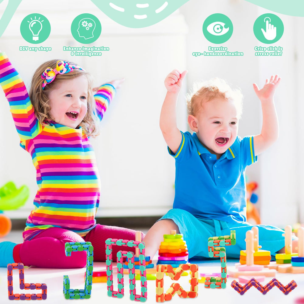 Sotiff Wacky Tracks 60-piece set offers versatile shapes for creative play.
