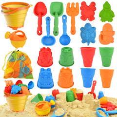 Sotodik collapsible bucket from beach toys set for easy packing and sand play