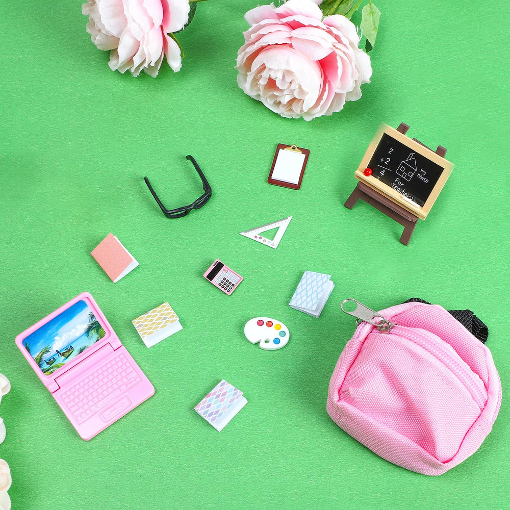 SOTOGO ONEST pencils, sharpener, and calculator for detailed pretend work.