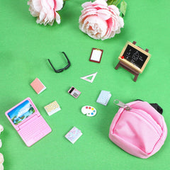 SOTOGO ONEST pencils, sharpener, and calculator for detailed pretend work.