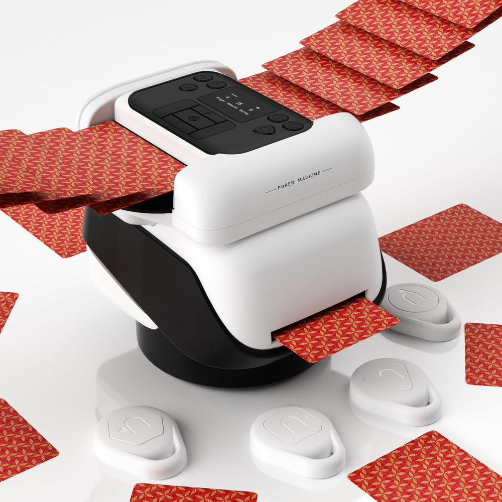 SouAny 2-in-1 card shuffler front view showing compact design for easy game night