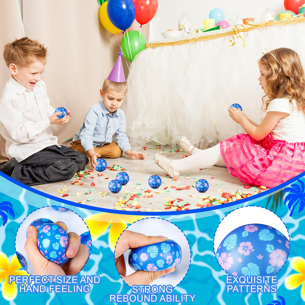 Soulchen blue Hawaiian leaves design adds playful touch to gifts.