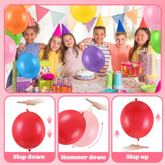 Soulchen classroom Valentines party setup with balloons and cards