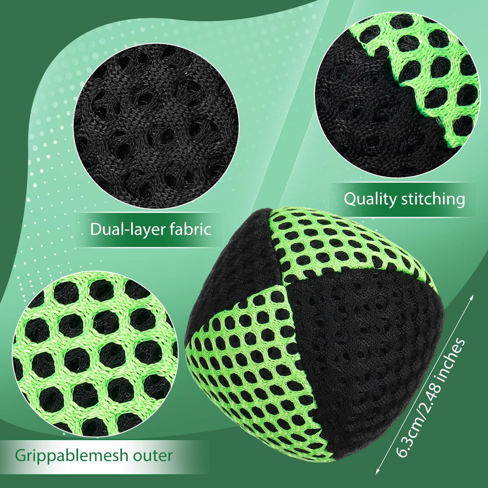 Soulchen mesh storage bag keeps the set organized between practice sessions.