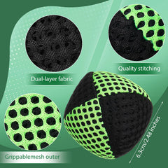 Soulchen mesh storage bag keeps the set organized between practice sessions.