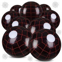 Soulchen spider web beach ball 8in pack 12 for pool parties and beach games.