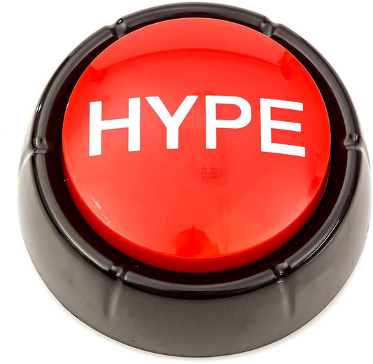 Sound RX Hype Button front view, portable hype tool for classrooms and studios.