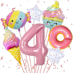 Sowide Donut 40-inch number balloon adds a bold birthday focal point