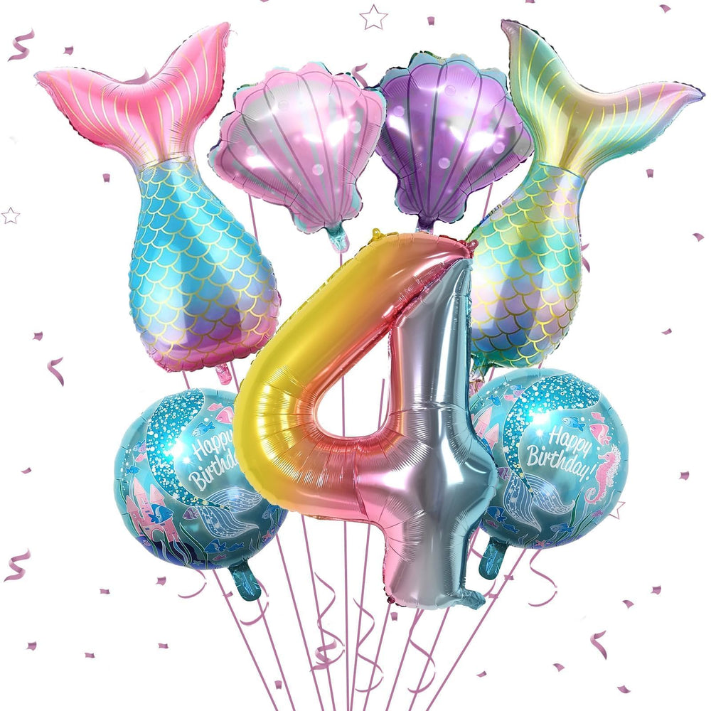 Sowide 40-inch mermaid birthday balloon for eye-catching party decor and photo moments.