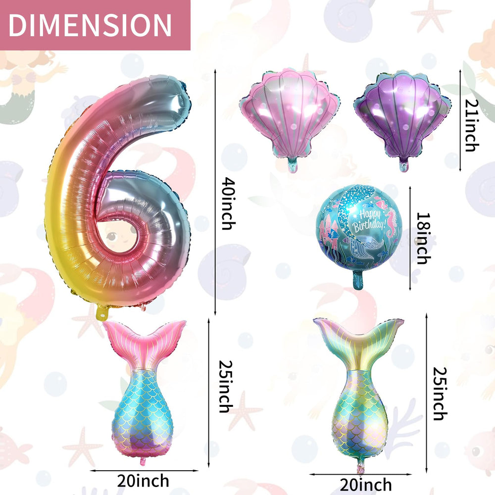 Sowide mermaid party setup idea photo shows cohesive decorations.