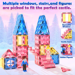 Soyee Diamond Magnetic Tiles educational play promotes collaboration among siblings.