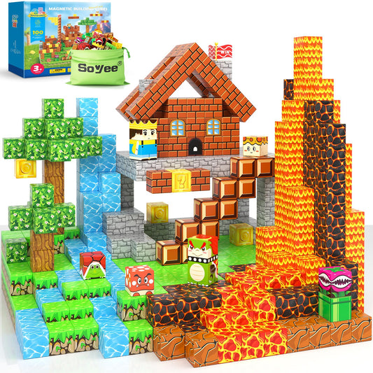 Soyee adventure set magnetic blocks for imaginative landscapes and fine motor skill development