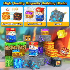 Soyee Magnetic Blocks bright colors support early color and shape recognition during play.