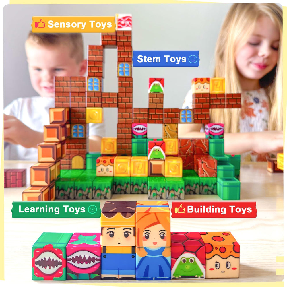 Soyee magnets facilitate easy stacking on metal surfaces during play