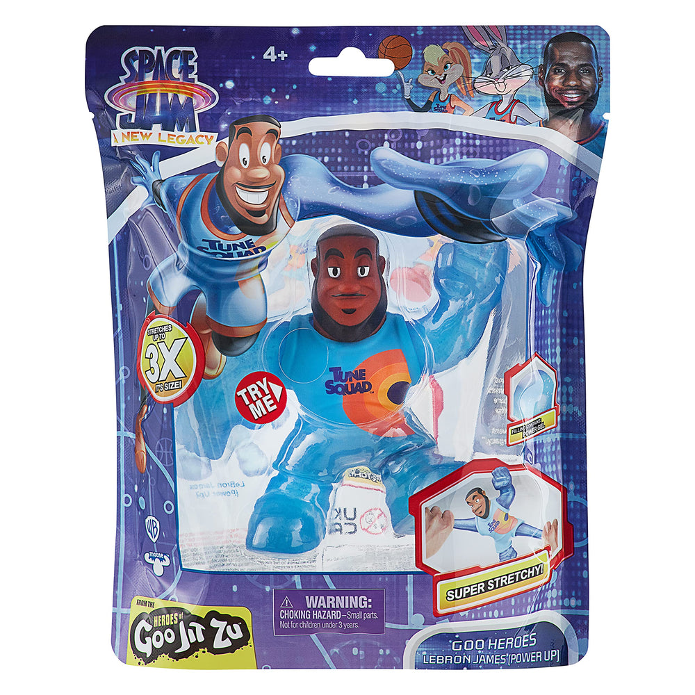 Space Jam Goo Hero LeBron Power Up, stretched to 3x size, tactile fun.