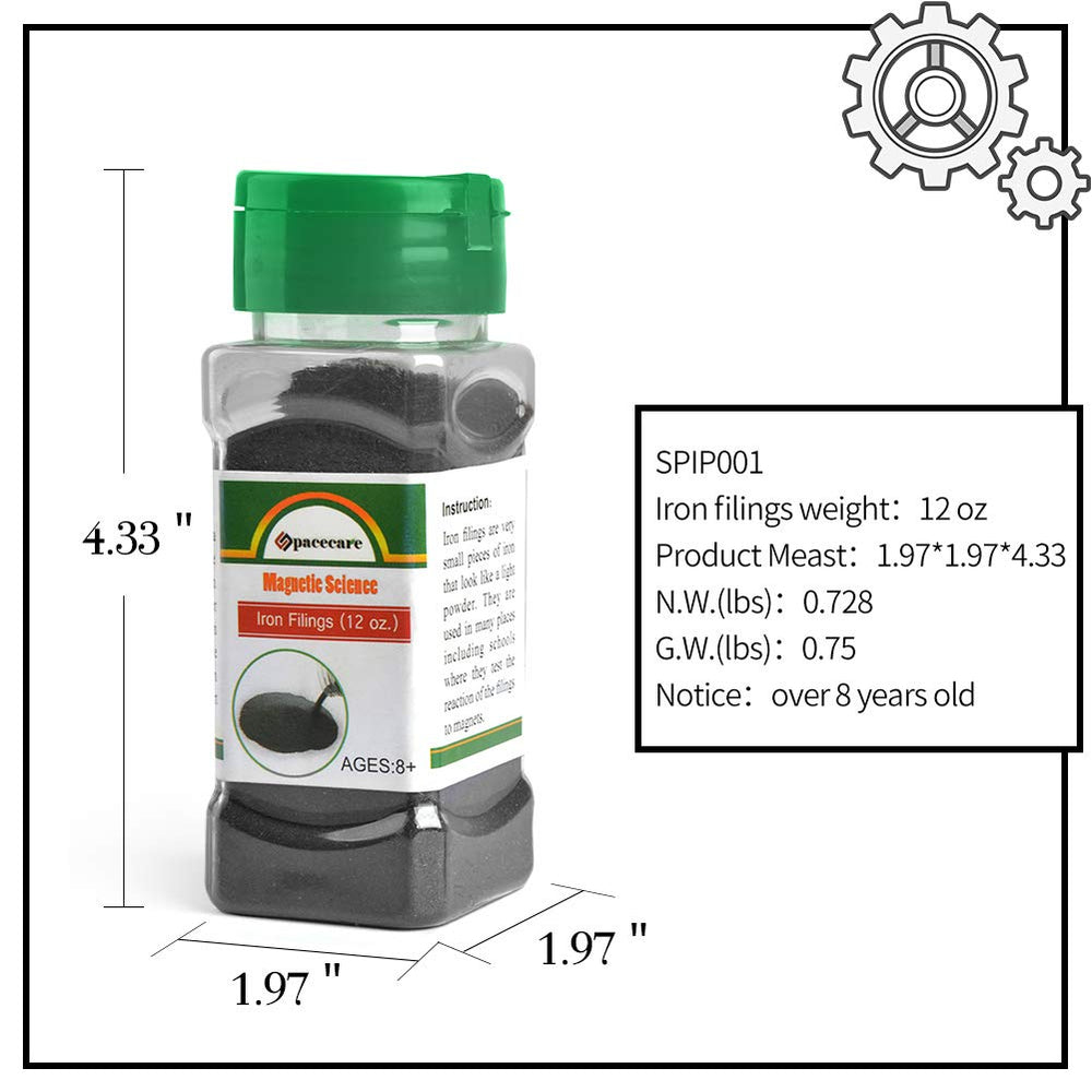SPACECARE 12oz iron powder storage container keeps powder ready for projects