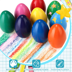 Spakon washable egg crayons ready for quick cleanup after play.