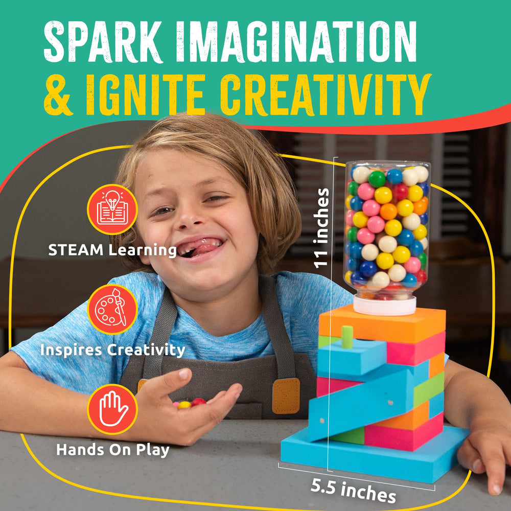 SparkJump Candy Dispenser open view easy-build components spark curiosity and problem-solving.