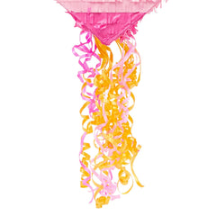 Sparkle and Bash heart pinata enhances party decor as a focal point.