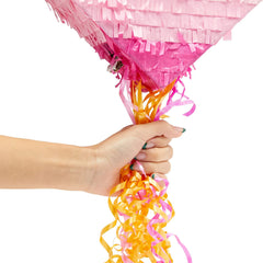 Sparkle and Bash Valentine's Day heart pinata in pink and gold ombre.