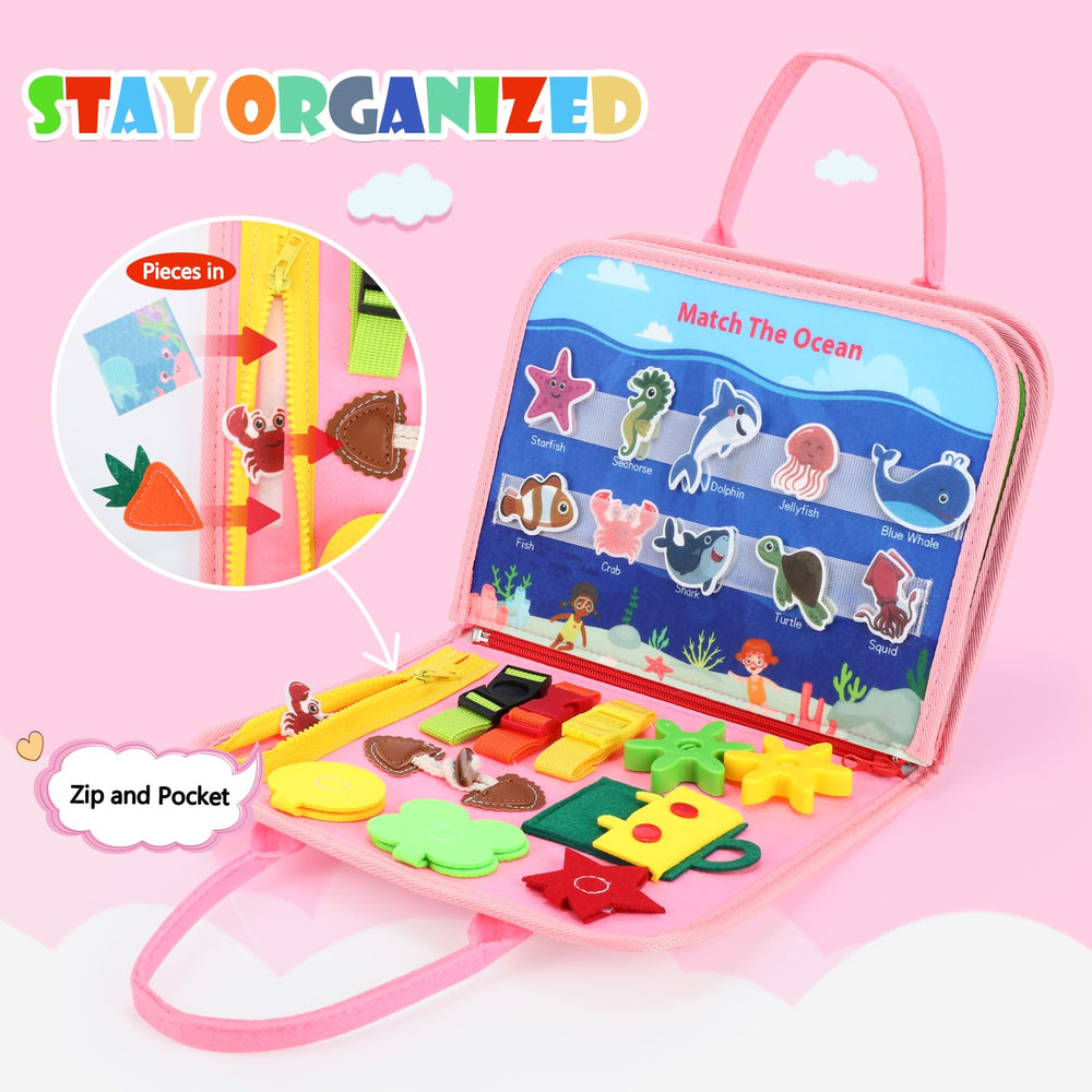 SparkShoots Busy Board carrot harvest game engages problem solving in small hands