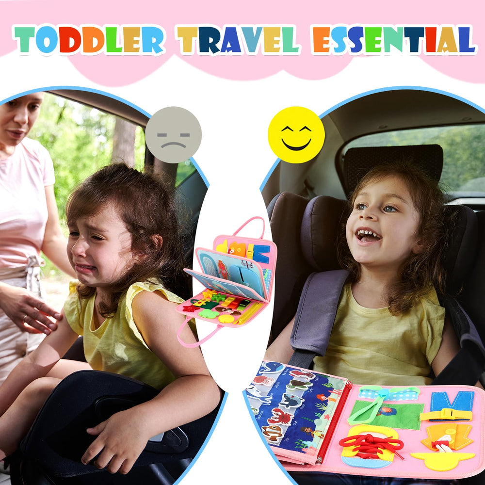 SparkShoots Busy Board travel friendly design ideal for car trips and flights