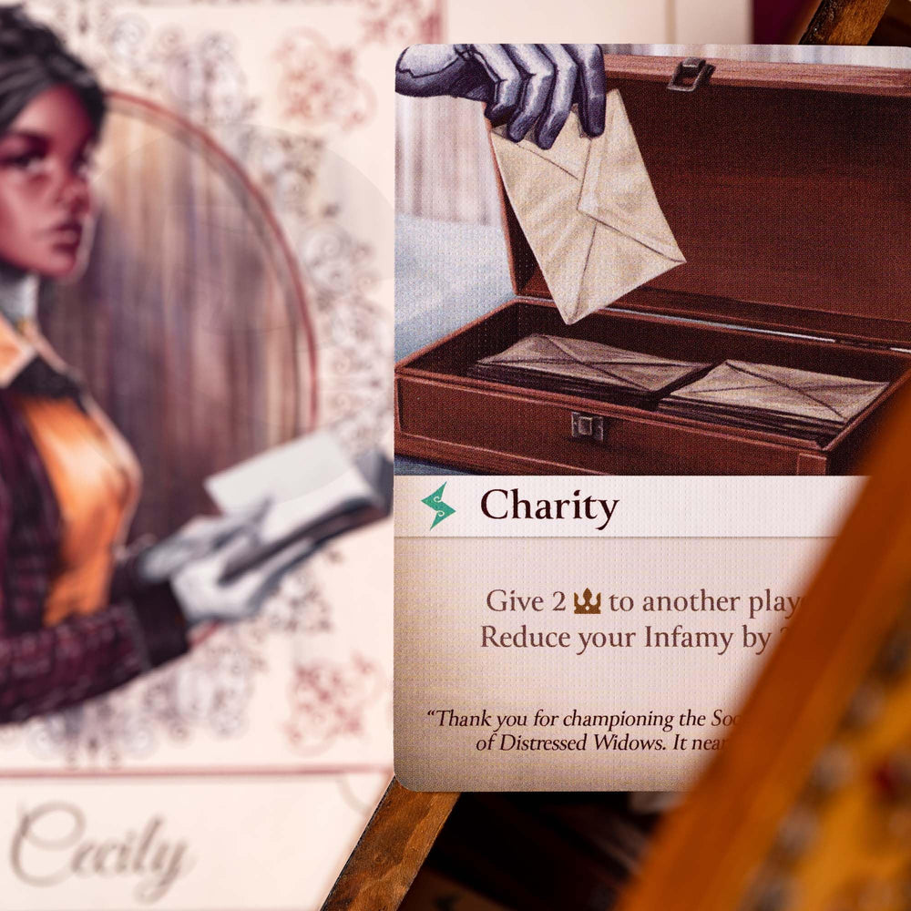 SparkWorks Deadly Dowagers players drafting cards during turn-based rounds for tense decisions