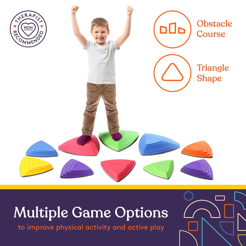 Special Supplies 10 Stepping Stones non-slip edges reduce slips during play.