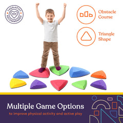 Special Supplies 10 Stepping Stones non-slip edges reduce slips during play.